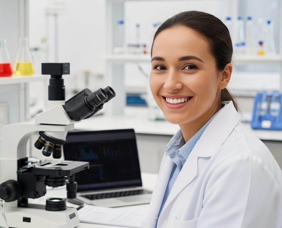 Researcher in lab